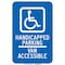 Brady Handicap Parking Sign, 18"H, 12"W, Alum, 90018 90018 - alternate 1